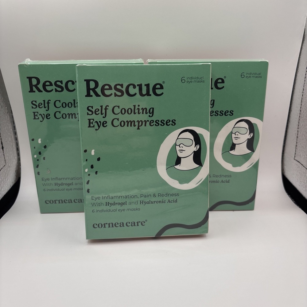 Cornea Care Rescue Hydrogel Self Cooling Eye Masks, 6 Each, 3 Boxes